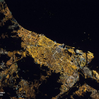 Imagen nocturna de Barcelona desde la Estación Espacial Internacional