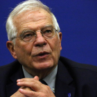 El Alto Representante de la UE, Josep Borrell, durante una rueda de prensa en Estrasburgo