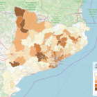 Imagen del mapa interactivo que permite conocer los casos de Coronavirus