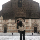 Laura Diez, a la ciutat de Bolonya, aquest hivern.