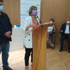 La consejera|consellera de Salud durante su comparecencia en Reus.