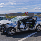 Imagen de cómo ha quedado el coche del accidente.