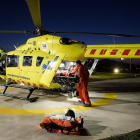El helicóptero nocturno medicalizado del SEM.
