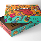 La caja del juego Llépol que ultiman al ilustrador Hernan en H y el diseñador Joan Marc Clofent y que reivindica expresiones y gastronomía ebrense.