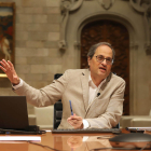 El president de la Generalitat, Quim Torra, durant la reunió de presidents autonòmics