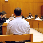 El mosso Jordi Arasa, a la Sala Secció III de l'Audiència Provincial de Barcelona, a l'inici del judici.