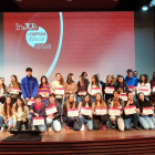 Imatge dels alumnes premiats als Premis InJUè Emprèn Dipta.