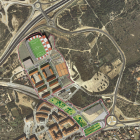 Imatge virtual de la zona afectada pel pla, a la zona del Nou Estadi i la Vall de l'Arrabassada.