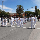 Imagen de la protesta 'Sanitàries en Lluita' delante del Hospital Joan XXIII.