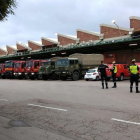L'exèrcit espanyol desinfecta les instal·lacions de Mercabarna