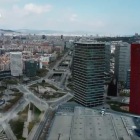 Imatge aèria de la ciutat de Barcelona captada pels Mossos d'Esquadra amb un dron.