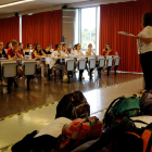 Imagen de archivo de una de las pruebas de la selectividad en una de las aulas de la Universitat Rovira i Virgili de Tarragona.