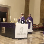 Imagen de la emisión de una misa desde Sant Francesc a través de Facebook.
