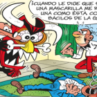 Imatge del còmic que parla de la grip de Mortadelo i Filemón.
