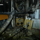 Imatge de la part del soterrani afectada pel foc.