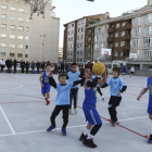 Un partit de bàsquet de l'edició actual de l'Olimpíada Escolar.