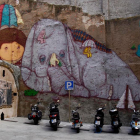 Justo Heras, conegut com a Megan, ha pintat nombrosos murals i plafons a Tarragona ciutat.