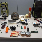 Imatge dels objectes intervinguts al detingut