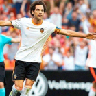 Quim Araujo, amb la samarreta del Valencia Mestalla, club amb el qual va jugar durant una temporada i mitja.