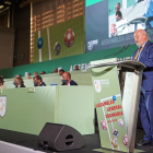 El president de l'FCF, Joan Soteras, explicant el pla de competició per a la temporada 2020-21.