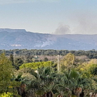 Imatge de la columna de fum, visible des de diferents indrets del Camp de Tarragona