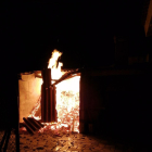 Imatge de les flames de l'incendi a Masdenverge.