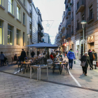 Imatge d'arxiu de les terrasses de bars ubicats als voltants de la plaça Corsini.