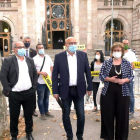 Cinco acusados en el juicio contra la antigua Mesa del Parlament y Mireia Boya, delante del TSJC.