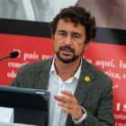 Primer pla del conseller de Territori i Sostenibilitat, Damià Calvet, a la Universitat Catalana d'Estiu (UCE)