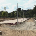 Los tres caminos de pavimento y el alumbrado público del Parc de les Olors estarán acabados el martes.