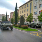 El ejército llegando a la Comisaría de la Policía Nacional de Reus