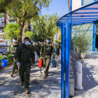 Soldats que van participar en l'acció de desinfecció.