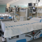 Plano general de camas en el nuevo espacio anexo al Hospital Germanos Trias i Pujol.