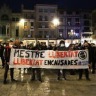 Imatge de la protesta a la plaça Mercadal.