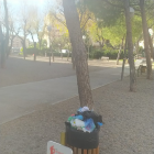 Desperdicios apilados en el parque Rodríguez de la Fuente, en la Granja.
