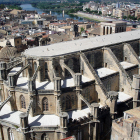 Imagen aérea de la Catedral de Tortosa.