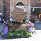 Aspecte d ela plaça Major de Prades durant la Festa de la Farigola.