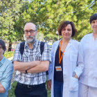 Equip d'investigadors de l'IDIBELL. D'esquerra a dreta Jordi Bruna, Antonio Rodríguez-Fornells, Marta Simó i Àngels Pera.