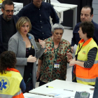 La consellera de Salut, Alba Vergés, visita la seu central del SEM a l'Hospitalet de Llobregat, el 29 de febrer del 2020.