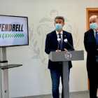 El alcalde del Vendrell y el Subdelegado del Gobierno en Tarragona durante el anuncio de la oficina.