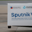 Dosis de la vacuna Sputnik V (Gam-COVID-Vac) llegando al aeropuerto internacional Ezeiza, en Buenos Aires.