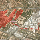 Plano de la zona que ocuparía el nuevo parque solar Bellisens, en el municipio de Constantí.