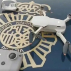 El dron interceptado por la Policía.