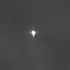 Imatge del coet xinès Long March 5b a través d'un telescopi.