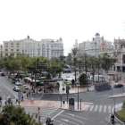 Vista general de la plaça de l'Ajuntament de València.