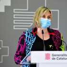 La consellera de Salut, Alba Vergés, durant la presentació de l'ampliació de l'Hospital Verge de la Cinta de Tortosa.
