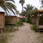 os bungalous del camping Gaviota, situado a Creixell (Tarragonès), cerrado en el primer fin de semana de retorno al confinamiento comarcal.