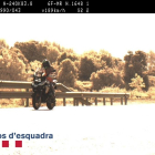 Imagen del motociclista del Baix Camp denunciado mientras circulaba por l'N-240 a Lérida.