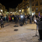 Imatge de la concentració a la plaça de la Font.