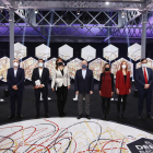 Imagen de grupo de los nueve candidatos a la presidencia de la Generalitat a las elecciones del 14 de febrero del 2021 antes del debate electoral en 'La Sexta'.